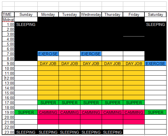 sample schedule